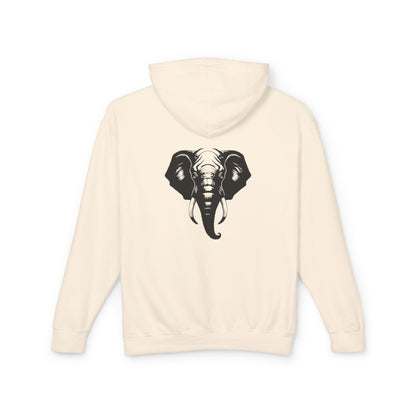 Elephant Head Graphic Hoodie – Minimalist Wildlife Pullover