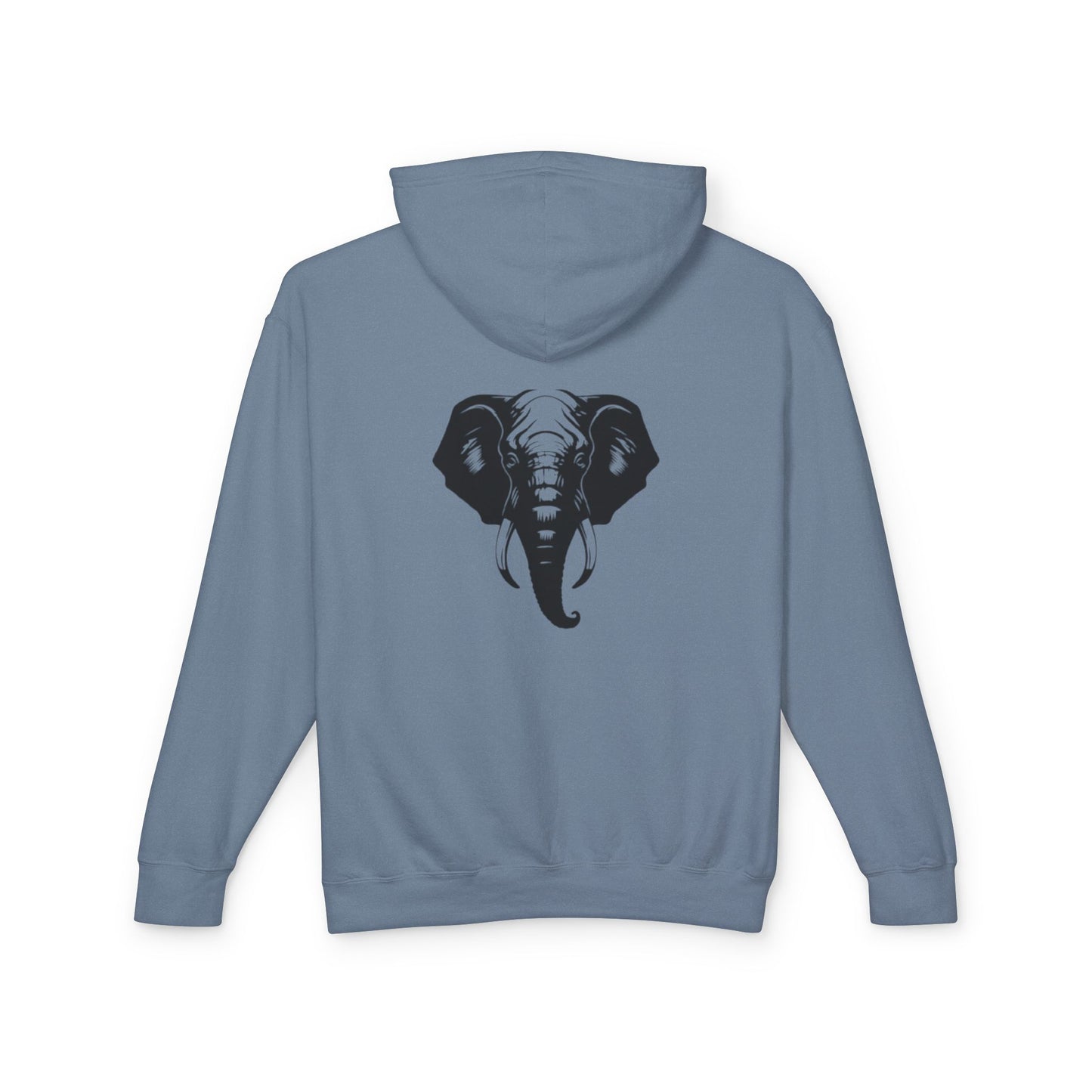 Elephant Head Graphic Hoodie – Minimalist Wildlife Pullover