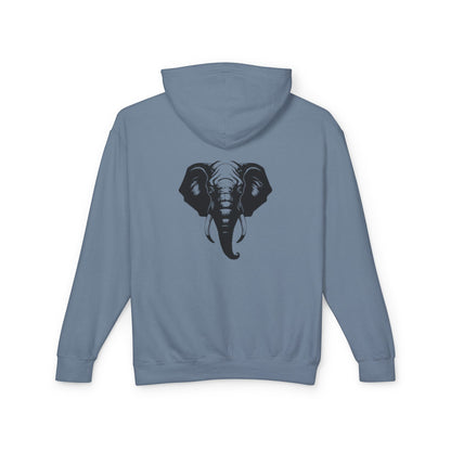 Elephant Head Graphic Hoodie – Minimalist Wildlife Pullover