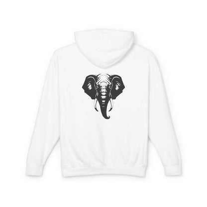 Elephant Head Graphic Hoodie – Minimalist Wildlife Pullover